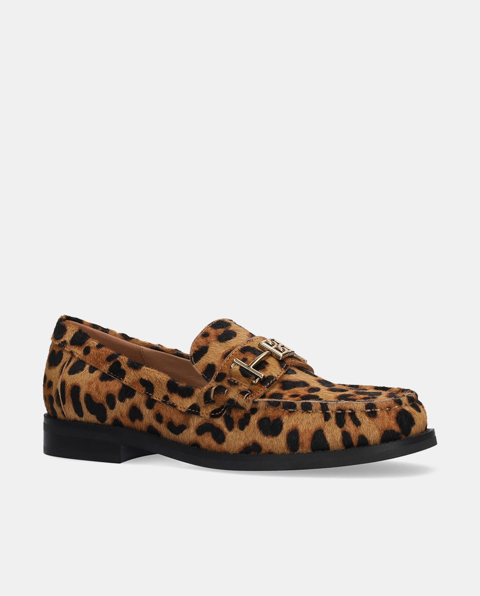 Mocassins com Salto de Bloco e em Pele 2
