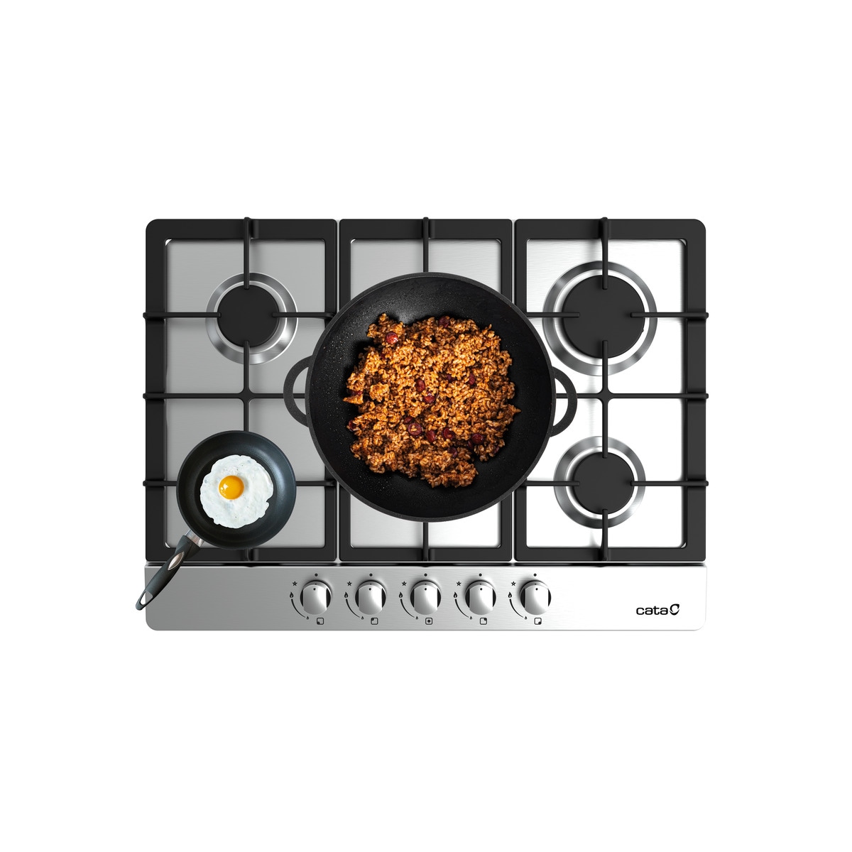 Placa de gas Cata con 5 quemadores - LGI 7041 X /A Inox-5