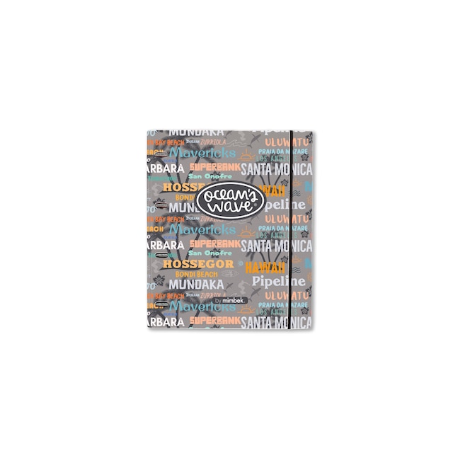 Imagem 0 de Pasta A4 de 4 argolas 4 35mm + recarga 90gr 4x4 Ocean's Wave Malibu Grey