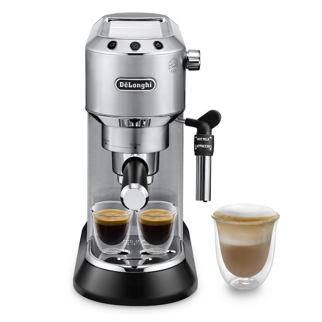 Imagem 0 de Máquina de Café Expresso Manual De'Longhi Dedica Style EC685.M de 1300 W e de 15 bar - Café Moído e Pastilhas - Prata
