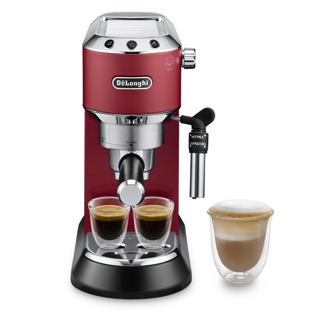 Imagem 0 de Máquina de Café Expresso Manual De'Longhi Dedica Style EC685.R de 1300 W e de 15 bar - Café Moído e Pastilhas - Vermelho
