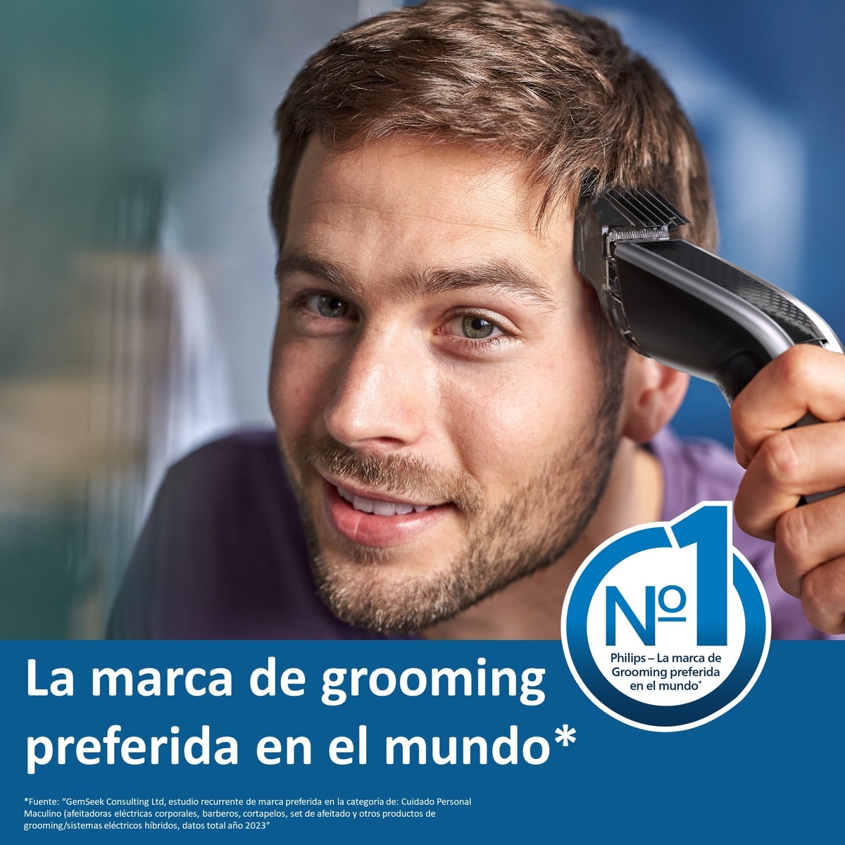 Cortapelos Philips Serie 5000 con 28 ajustes de longitud y cabezal para barba Negro / Plateado-3