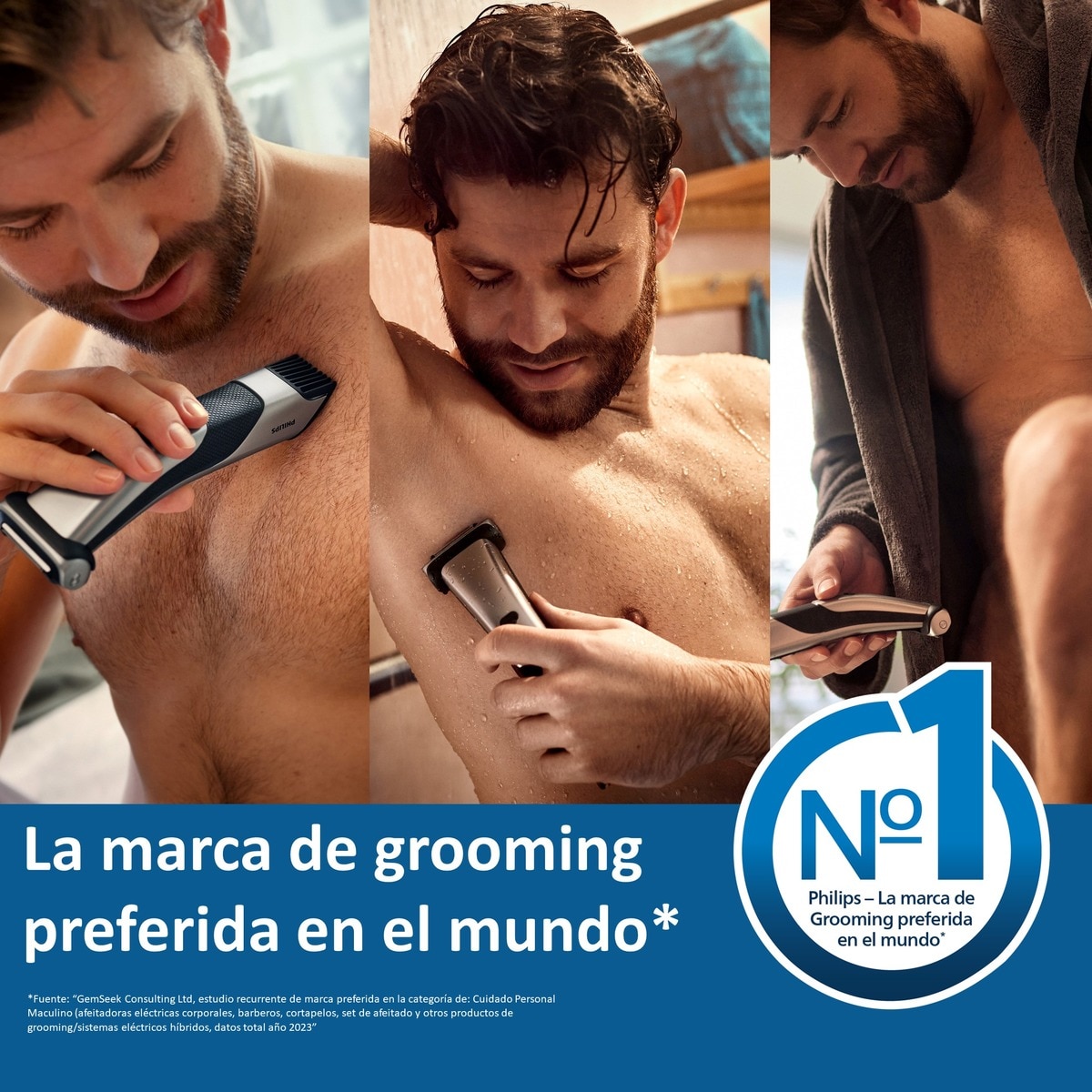 Afeitadora corporal Philips Bodygroom BG7025/15 recorta y afeita el cuerpo Cromado / Negro-2