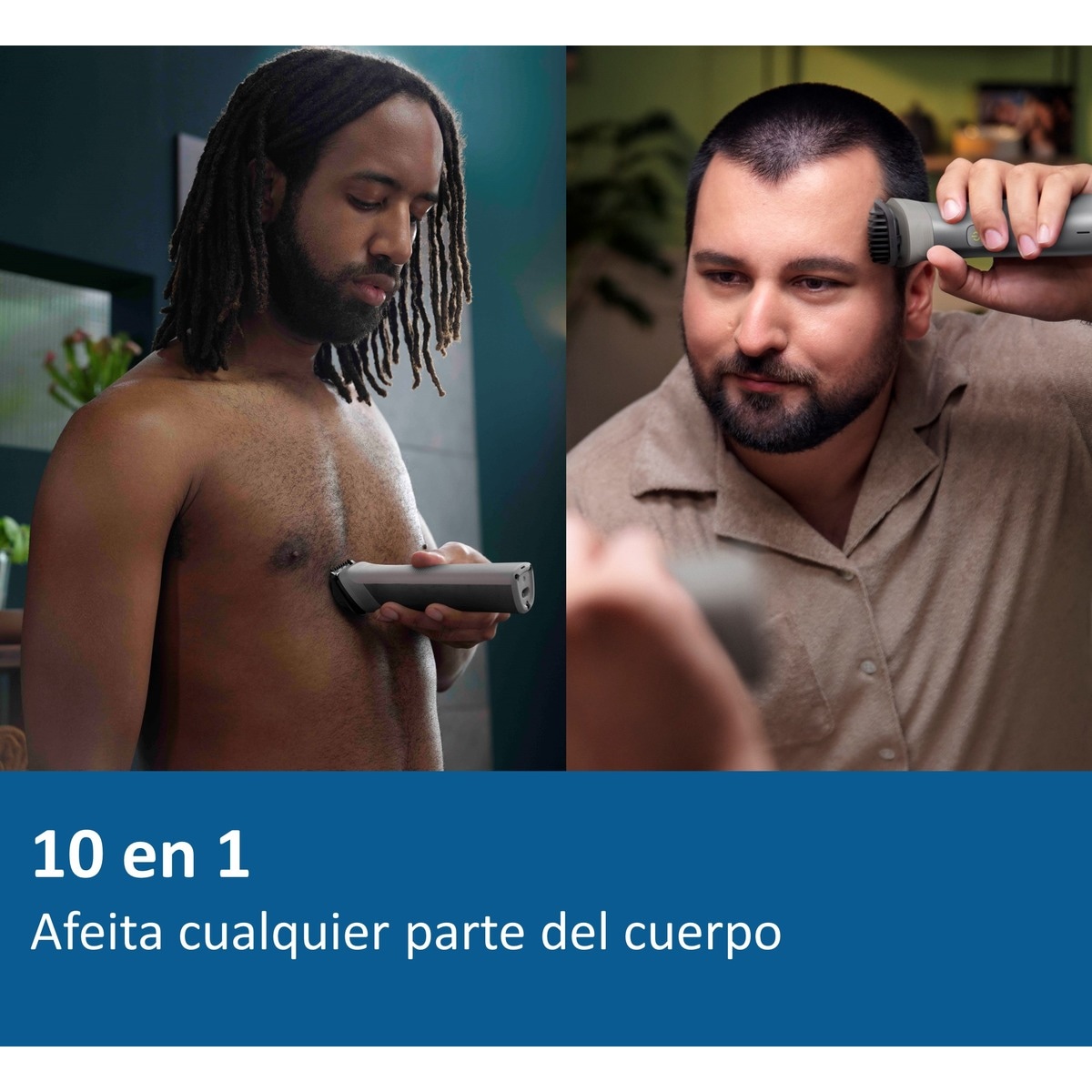 Recortadora 10 en 1 Philips Serie 5000, barba, cuerpo y cortapelos, multibarbero todo en 1, uso en seco y mojado, 120 min autonomía 3