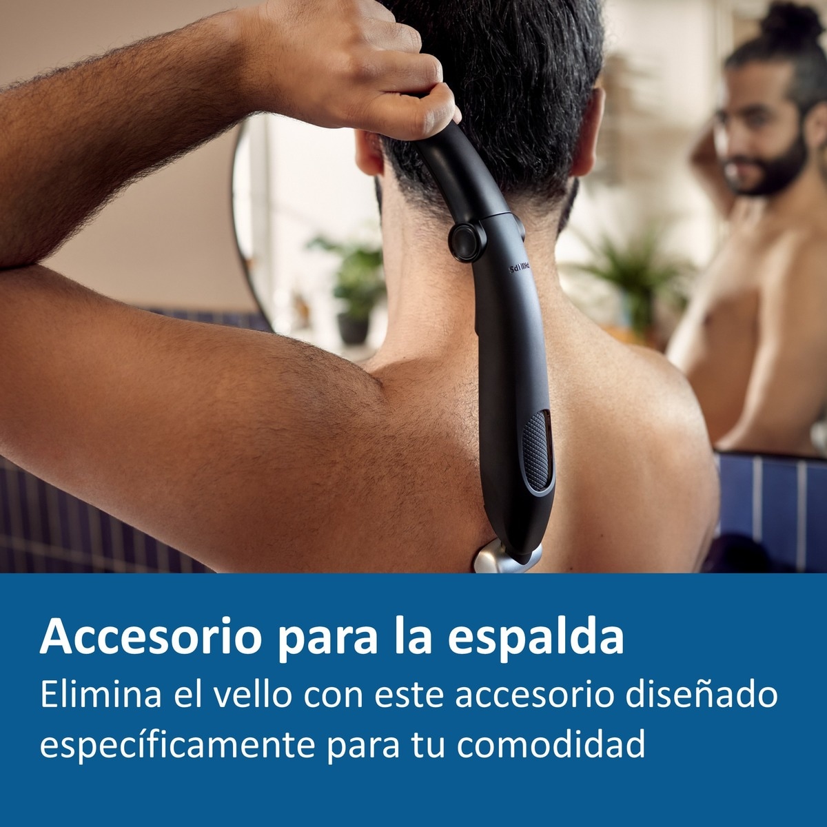 Afeitadora corporal Philips Serie 5000, recorta y afeita, con accesorio para la espalda, uso en seco y húmedo, 60 min de autonomía 7