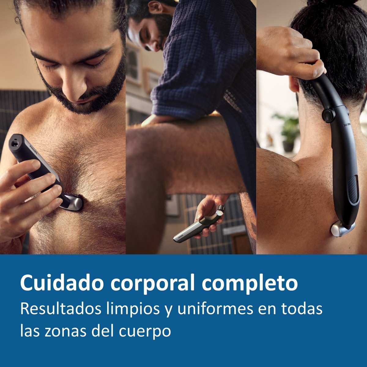 Afeitadora corporal Philips Serie 5000, recorta y afeita, con accesorio para la espalda, uso en seco y húmedo, 60 min de autonomía 5