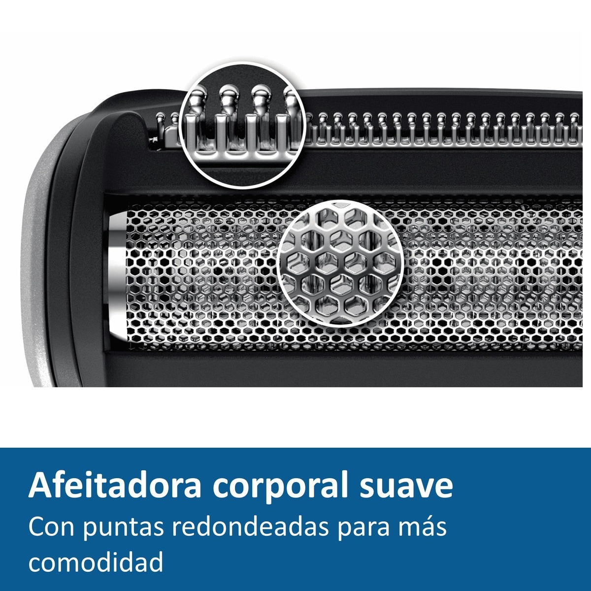 Afeitadora corporal Philips Serie 5000, recorta y afeita, con accesorio para la espalda, uso en seco y húmedo, 60 min de autonomía 4
