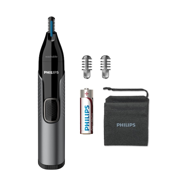 Imagen 0 de Cortapelos nariz, orejas y cejas Philips Serie 3000, lavable y con pilas