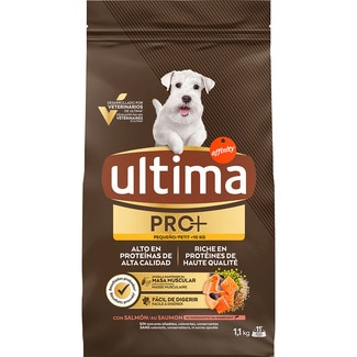 Pro+ pienso para perros adultos minis con salmón bolsa 1,1 kg - Ultima