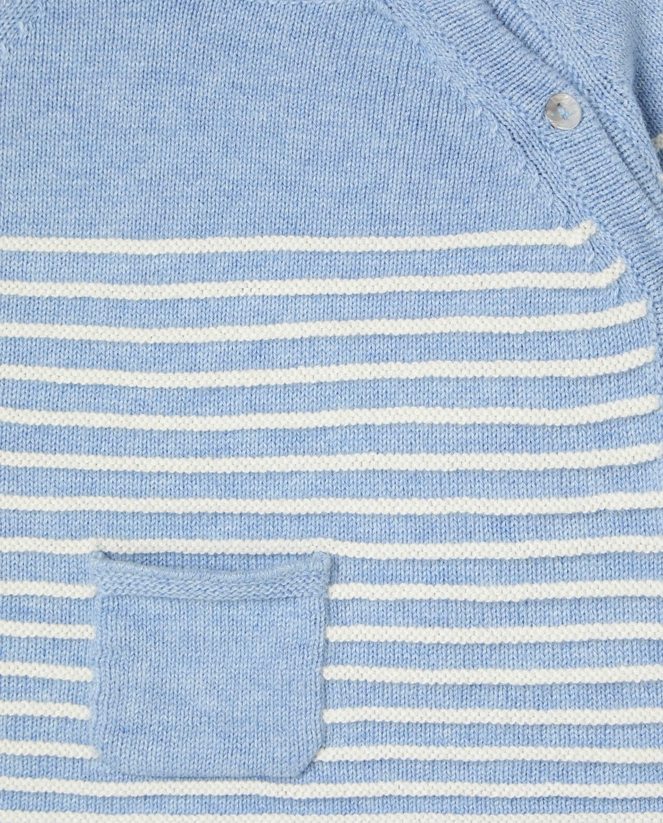 Conjunto Cruzado de Bebé às Riscas Azul-3