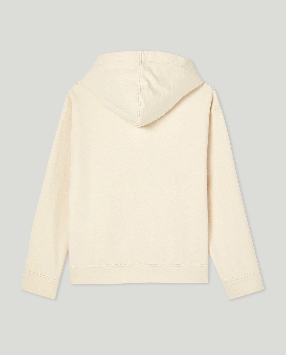 Sudadera Con Capucha Crema-2