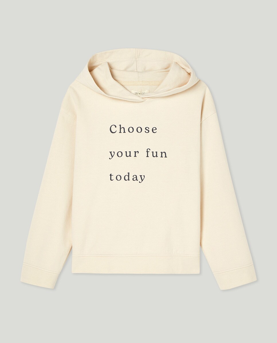Sudadera Con Capucha Crema-1