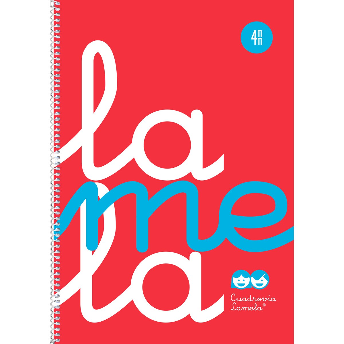 Cuaderno  plastic 4mm folio Lamela Rojo-1