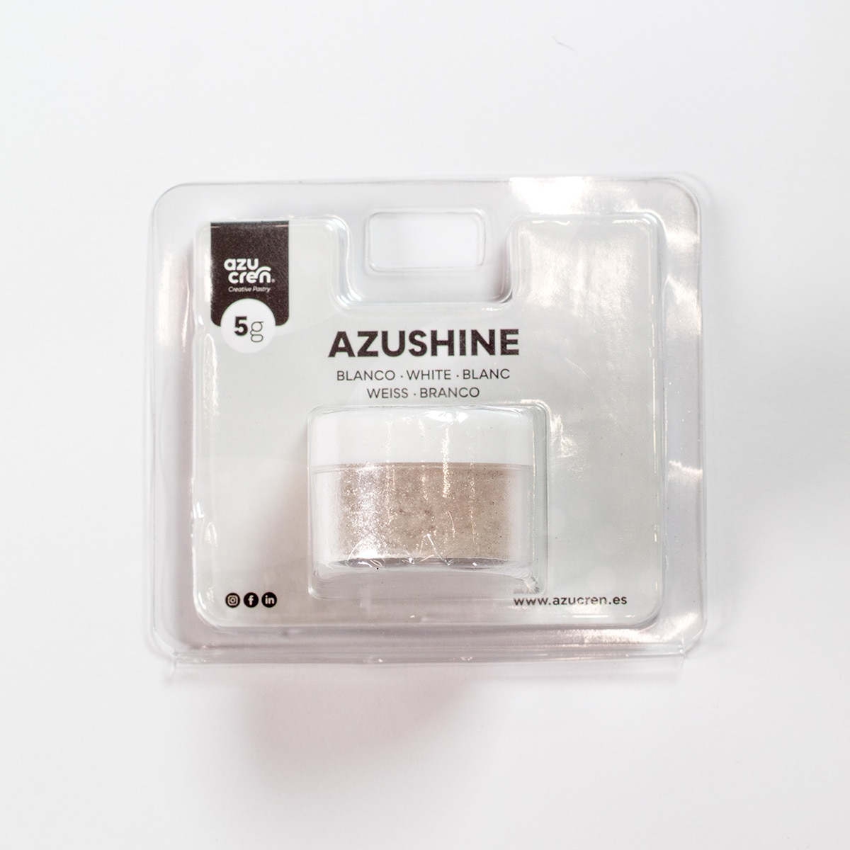 Purpurina em Pó 5 g - Branco Branco-1