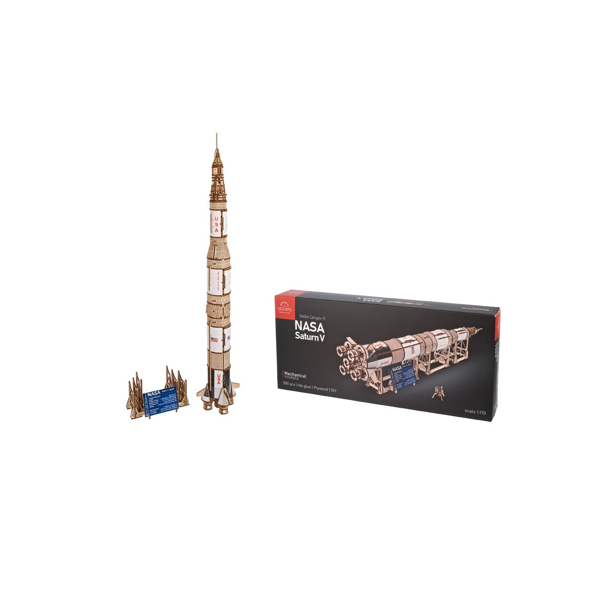 Modelo do Saturno V da NASA Ugears. 2