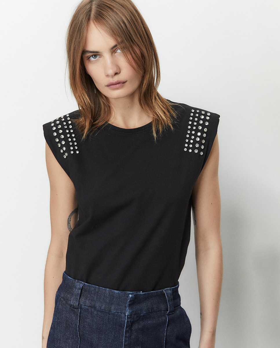 Blusa Camisetas Con Hombreras Mujer Blusa Polo Hombreras Mujer