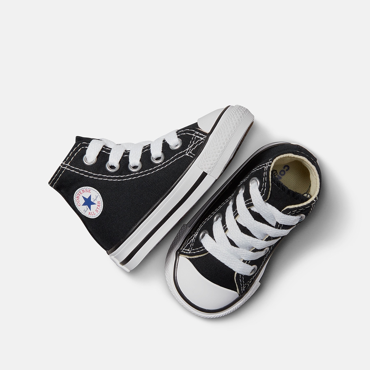 Imagen 2 de Zapatillas casual de bebés/niños Chuck Taylor All Star Alta Lona Converse - Negro Negro