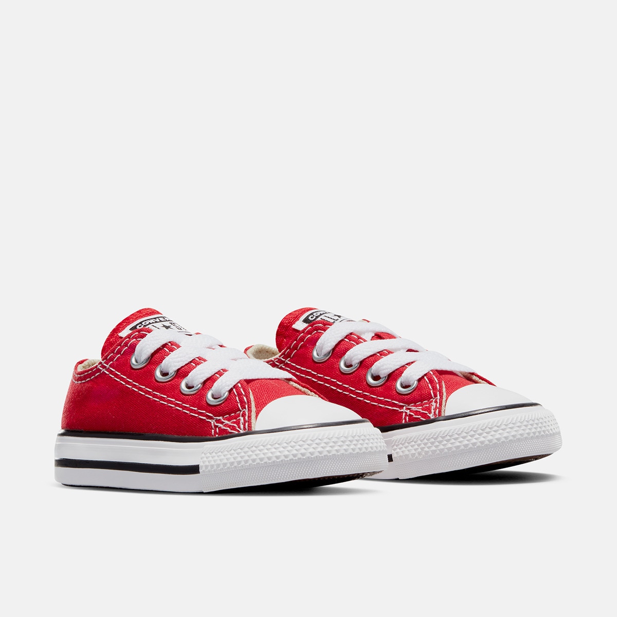 Zapatillas casual de bebés/niños Chuck Taylor All Star Baja Lona Converse - Rojo Rojo-3