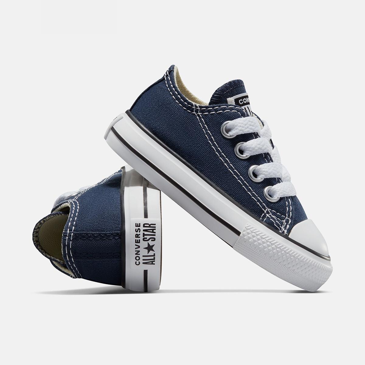 Zapatillas casual de bebés/niños Chuck Taylor All Star Baja Lona Converse - Azul marino Azul marino-4