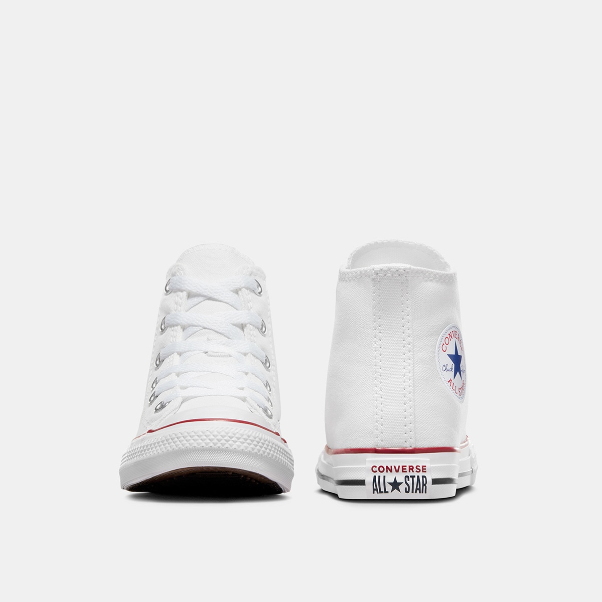 Sapatilhas altas casual de criança Chuck Taylor All Star em lona Converse Branco-5