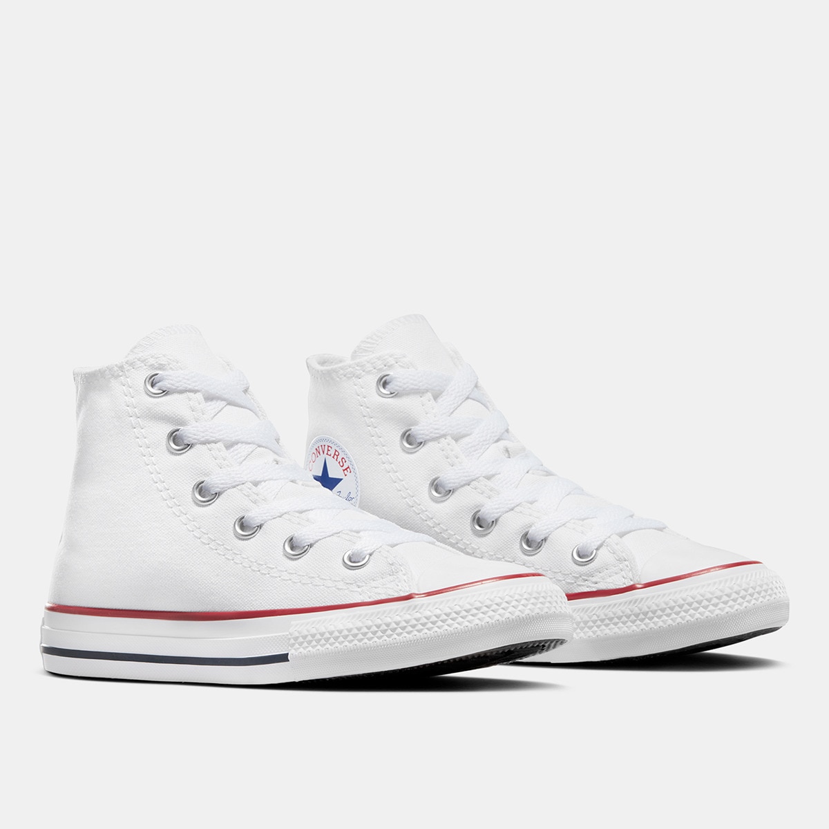 Sapatilhas altas casual de criança Chuck Taylor All Star em lona Converse Branco-2