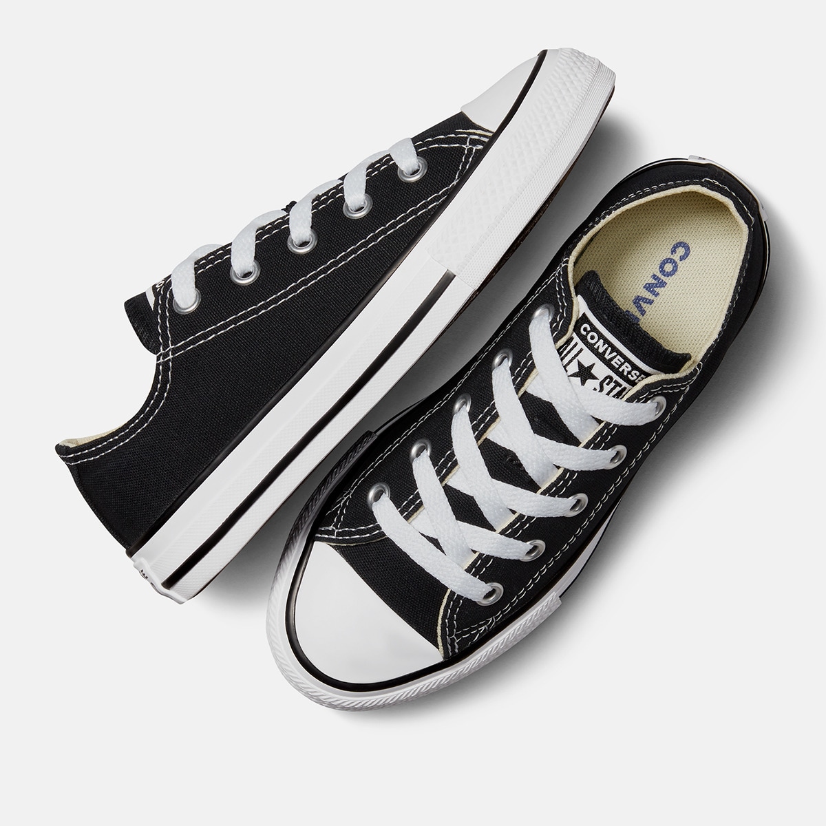 Zapatillas casual de niños Chuck Taylor All Star Baja Lona Converse - Negro Negro-2