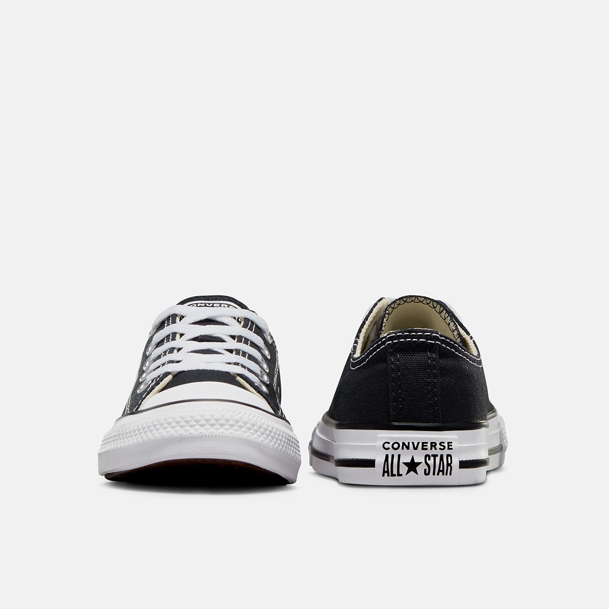Zapatillas casual de niños Chuck Taylor All Star Baja Lona Converse - Negro Negro-4