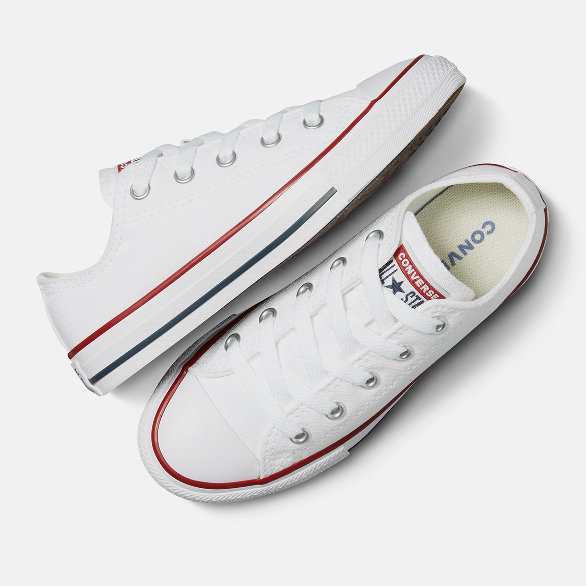 Imagen 2 de Zapatillas casual de niños Chuck Taylor All Star Baja Lona Converse - Blanco Blanco