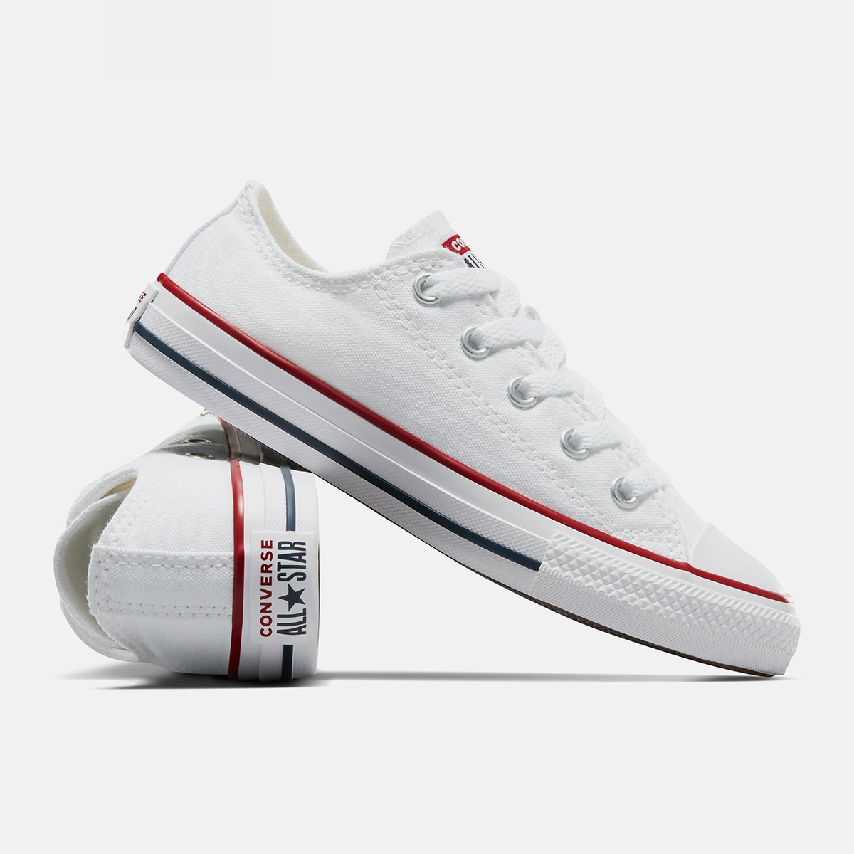 Imagen 5 de Zapatillas casual de niños Chuck Taylor All Star Baja Lona Converse - Blanco Blanco