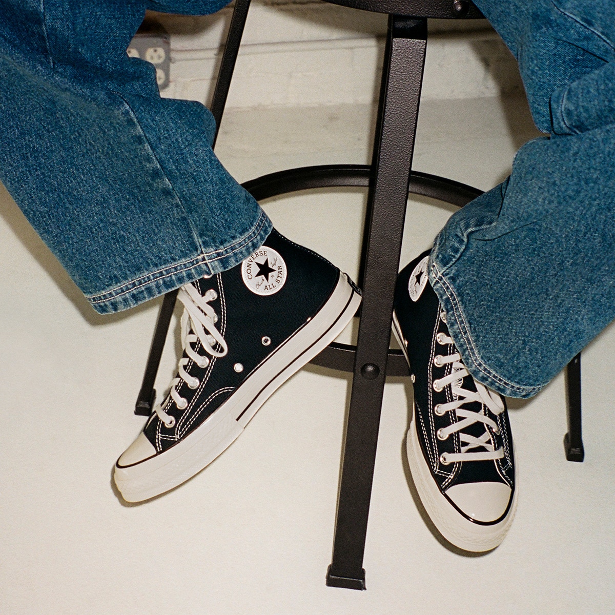Imagen 4 de Zapatillas casual unisex Chuck Taylor 70 alta de lona Converse - Negro Negro