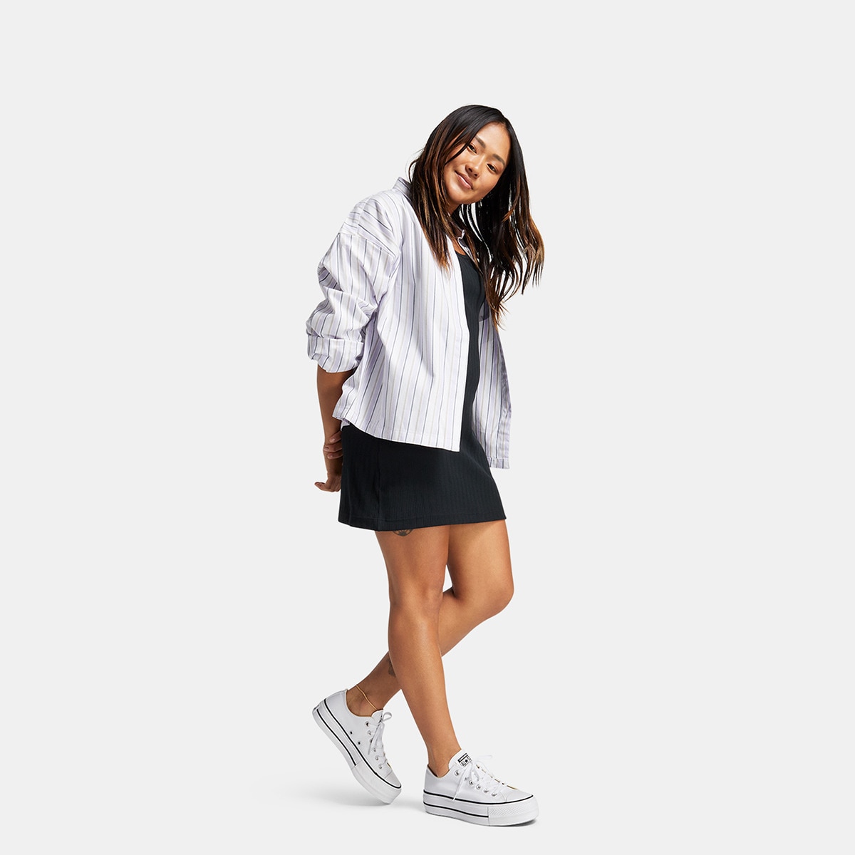 Zapatos Converse Look Converse Blancas Mujer Falda Looks Con