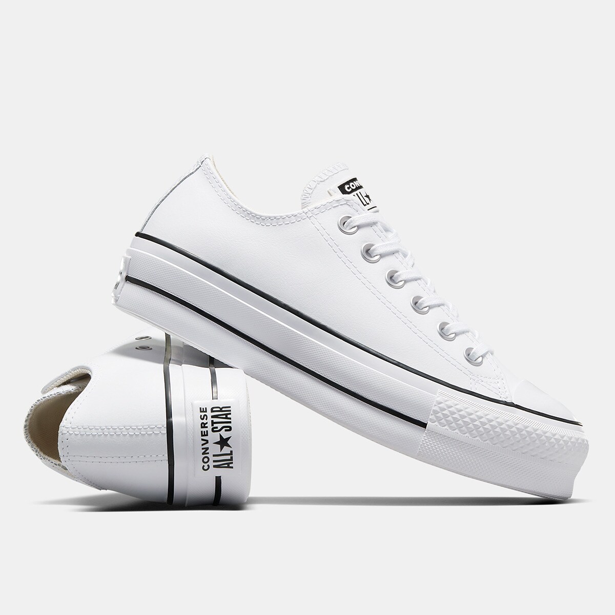 Converse All Star Converse Blancas Bajas De Cuero Converse Blancas
