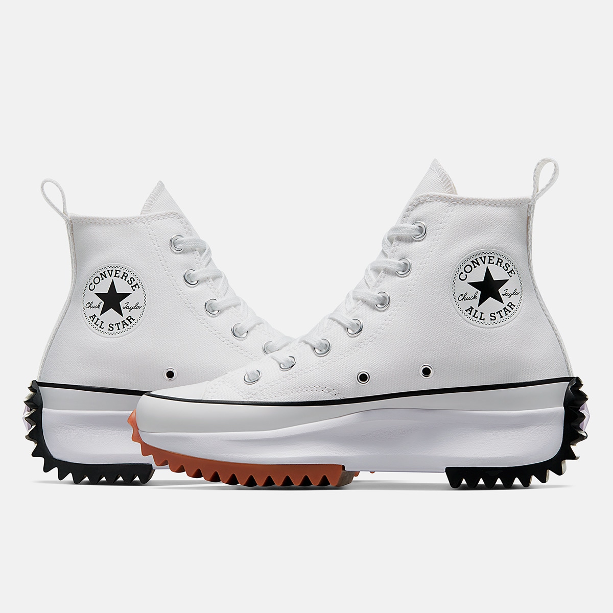 Sapatilhas Casual de Lona com Plataforma Run Star Hike Alta Converse Branco-3