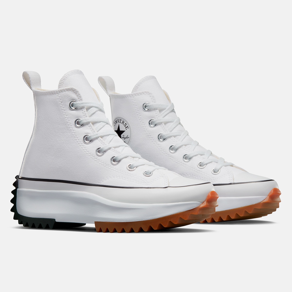 Sapatilhas Casual de Lona com Plataforma Run Star Hike Alta Converse Branco-2