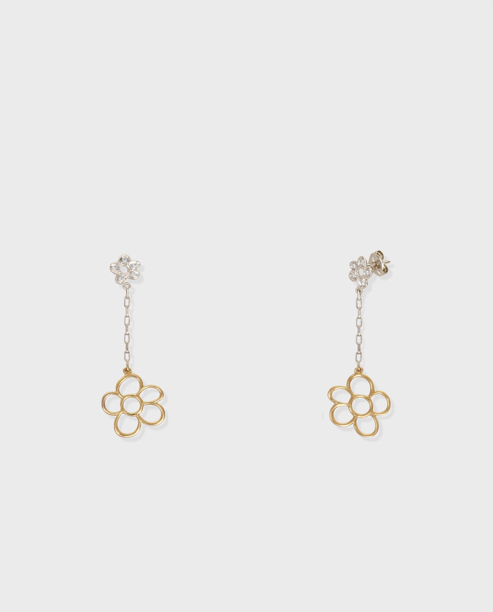 Pendientes de oro y diamantes Blanco-1