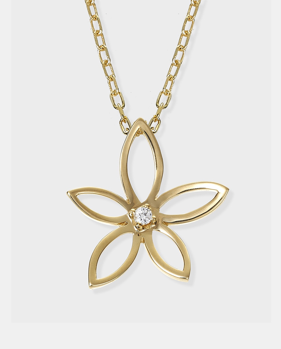 Colgante de oro y diamantes Blanco-1