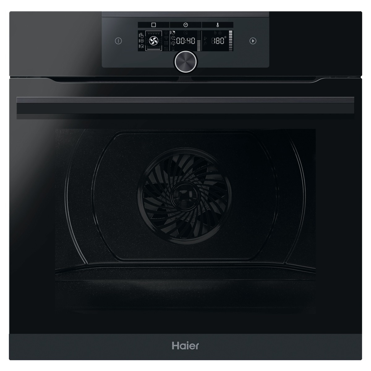 Horno multifunción Haier WIFI, hidrolisis y paneles catalíticos, I-Turn Series 6 - HWO60SM6F5BH Negro-1