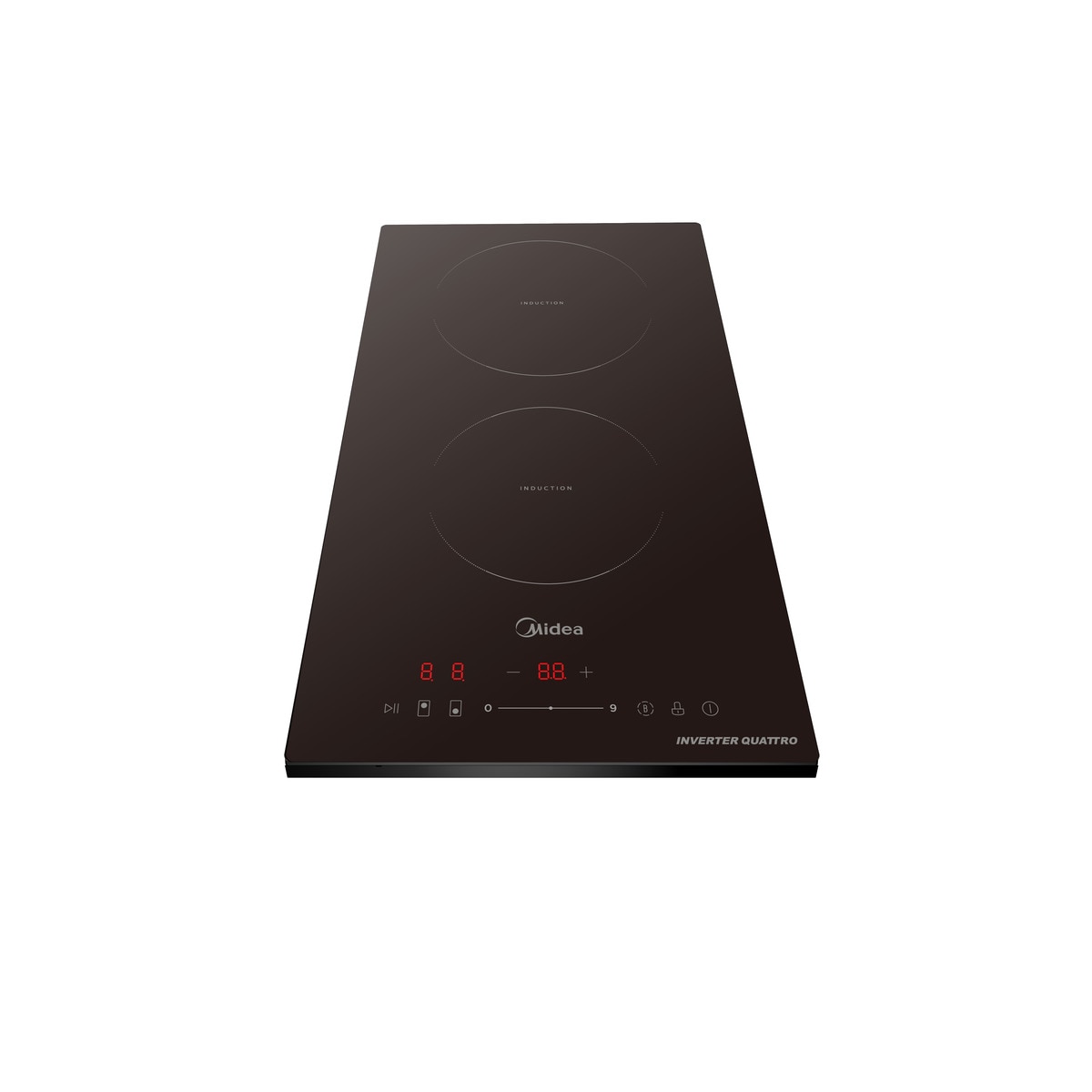 Placa modular Midea con 2 zonas de cocción - MIH350D157K0 Cristal negro-2