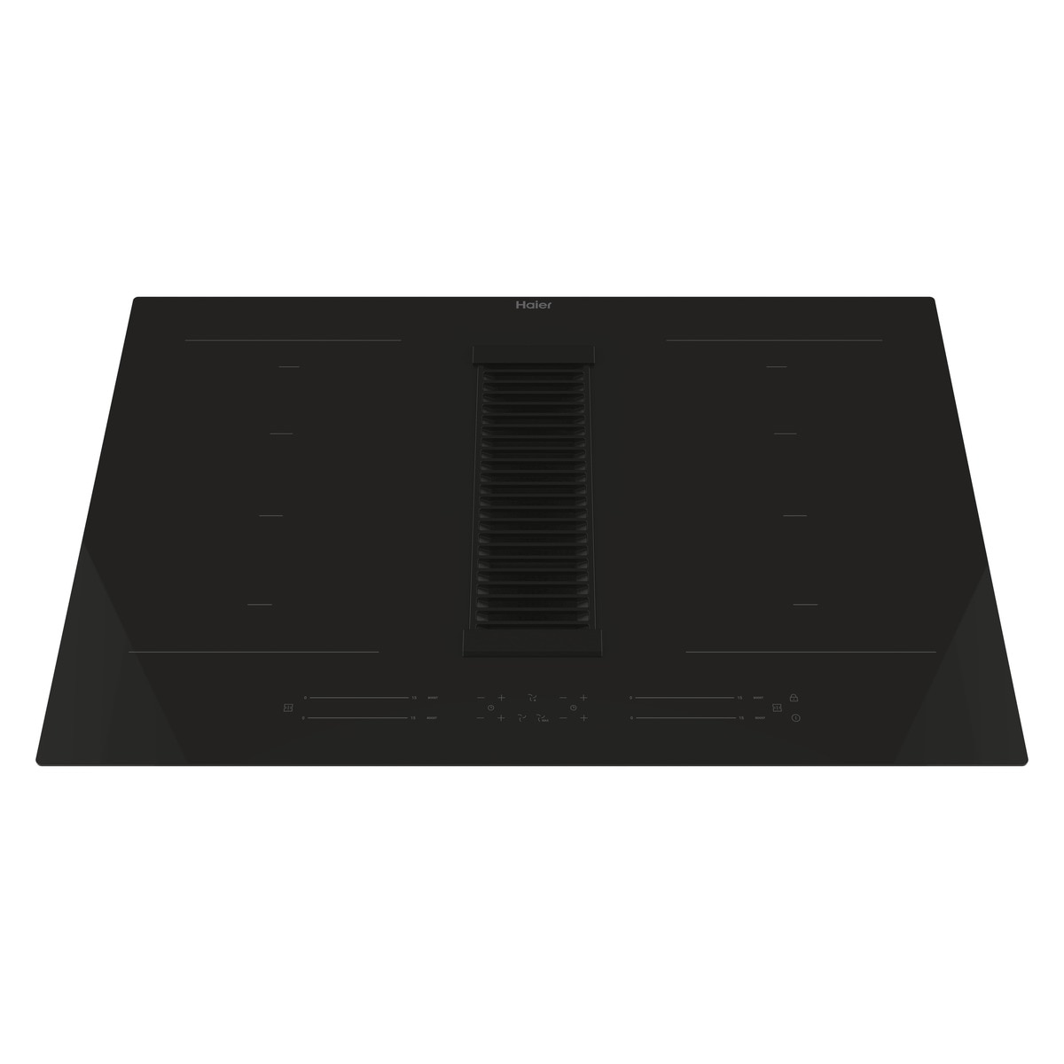Placa inducción Haier, 4 Zonas Flex, con extractor integrado, I-Dual Series 6 - HAIH82MTMCF Negro (detroit)-2