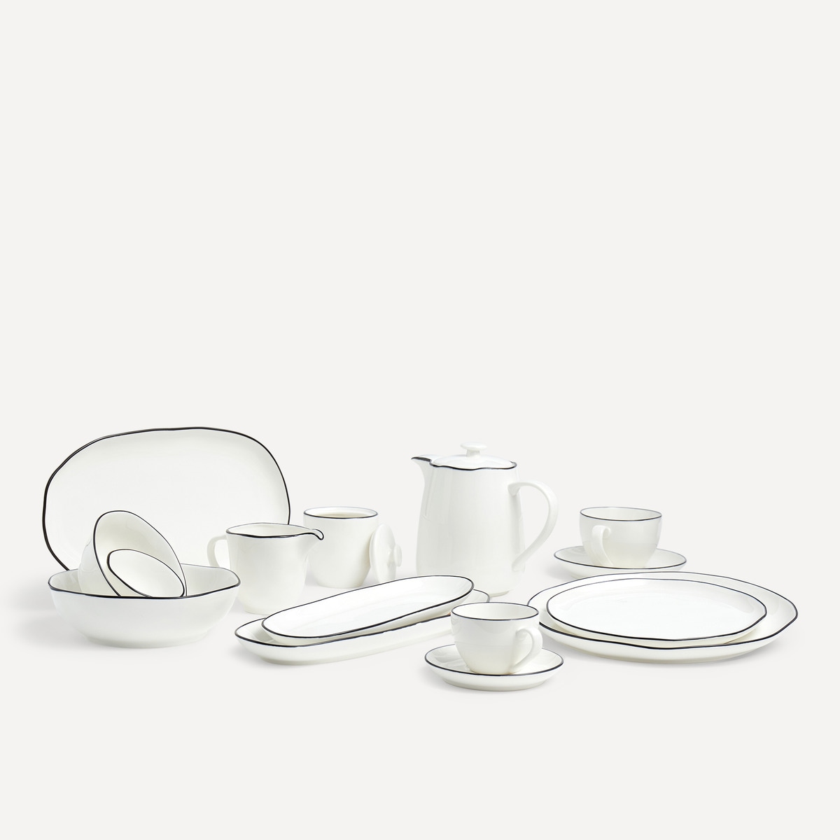 Chávena de Café com Prato Nordik Branco-3