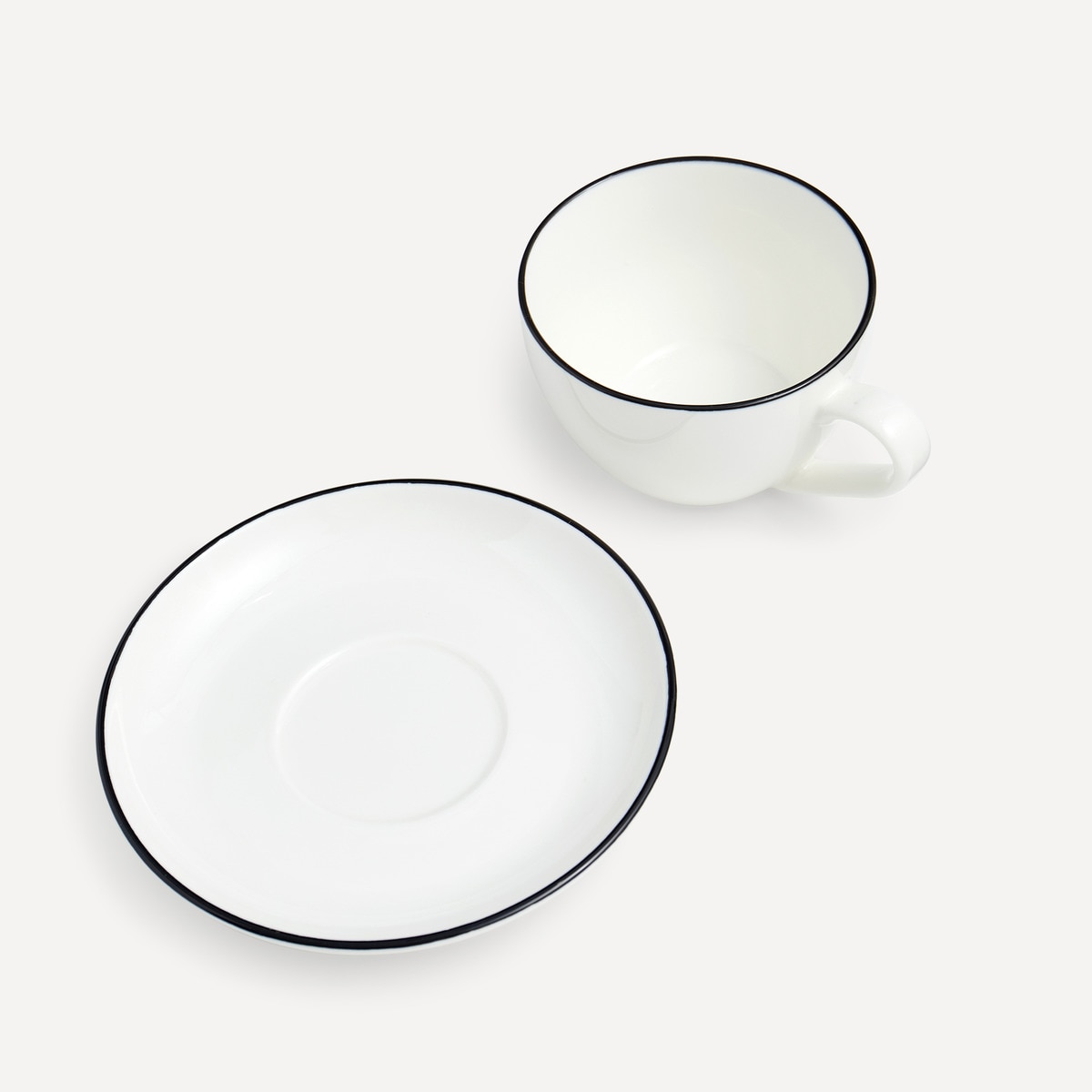 Chávena de Chá com Prato Nordik Branco-2