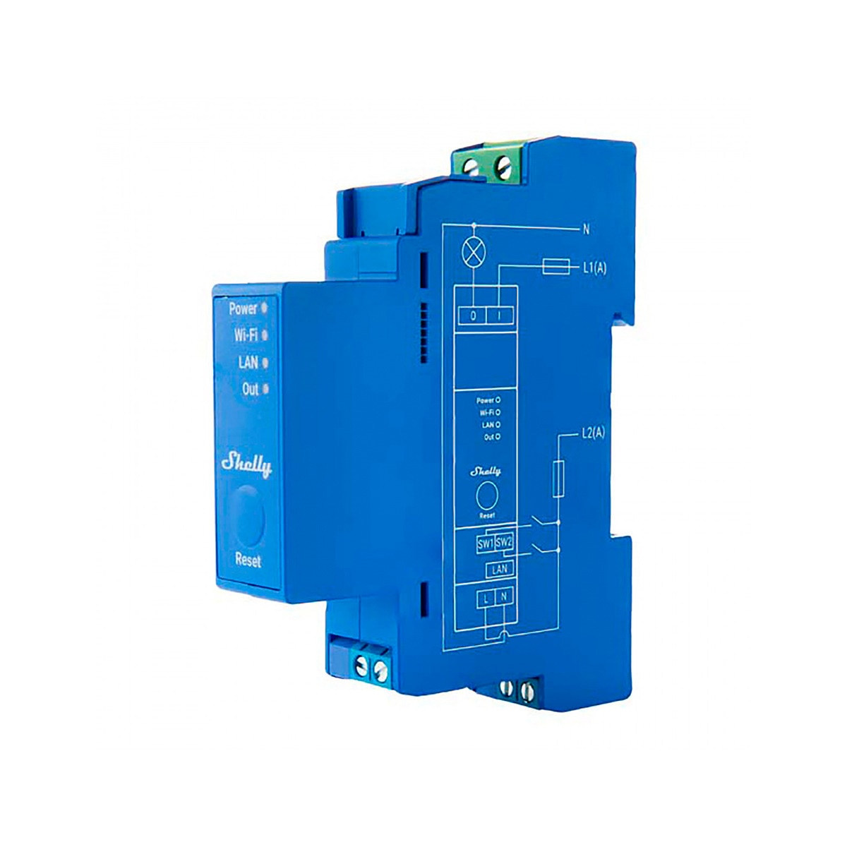 Relé Wi-Fi LAN BT DIN PRO 1 Azul-1
