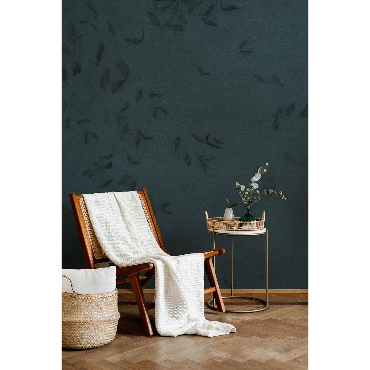 Mural Leaves Reflection Rest Time Coordonné Azul-2