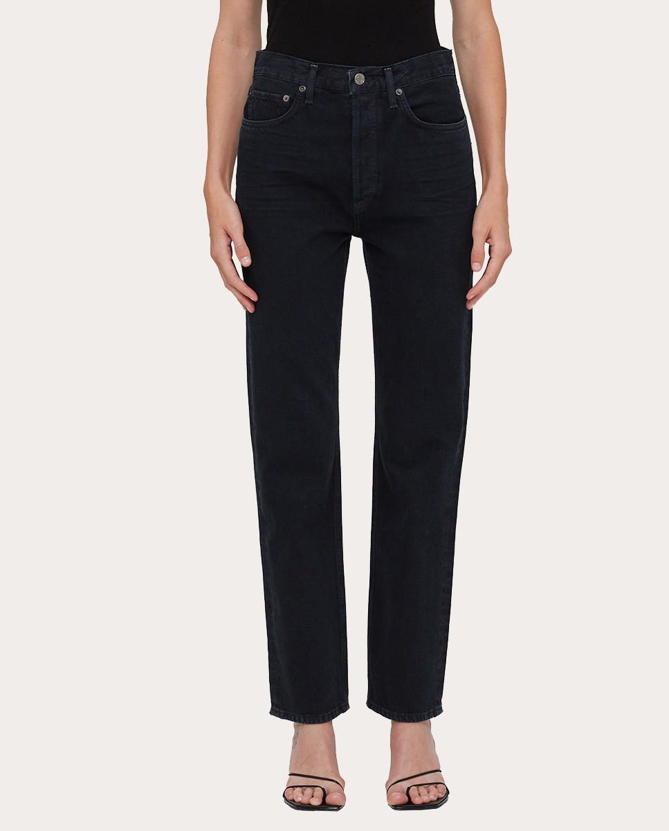 Pantalón vaquero recto Negro-2