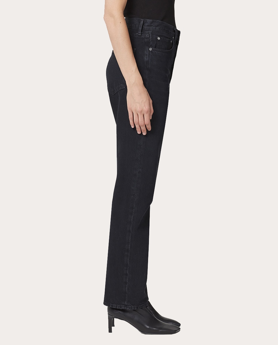 Pantalón vaquero recto Negro-4