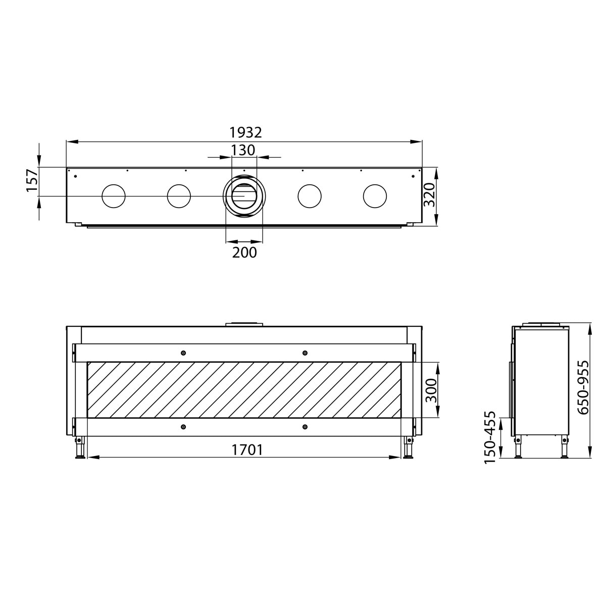 Hogar Gas Propano MG-170/30 DQ Madera-3