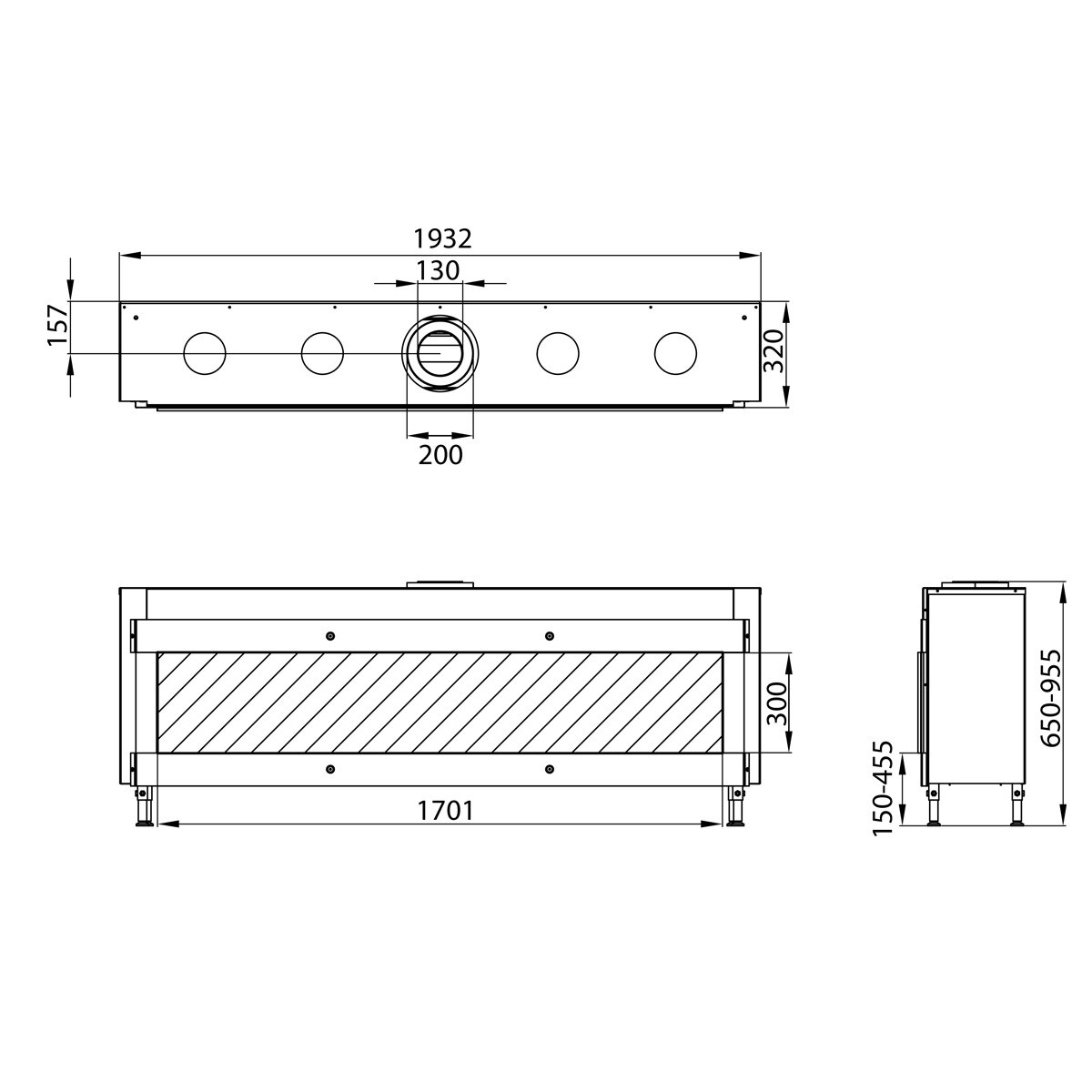 Hogar Gas Propano MG-170/30 DQ Madera-3