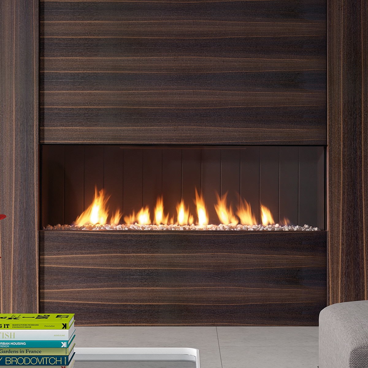 Hogar Gas Natural MG-140/38 DQ Madera-2