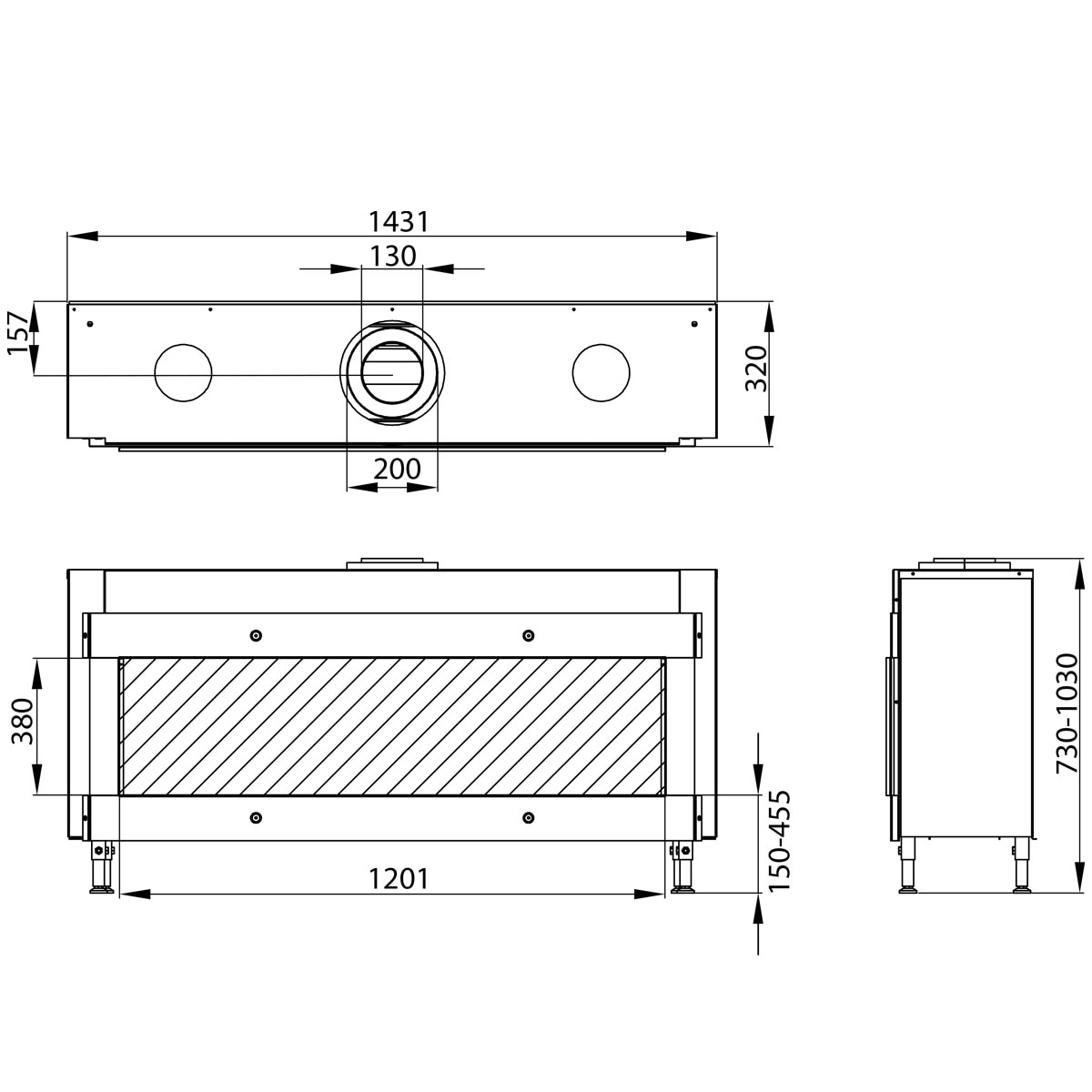 Hogar Gas Natural MG-120/38 DQ Madera-3