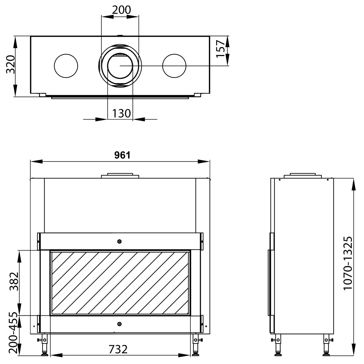 Hogar Gas Propano MG-73/38 DQ Madera-3